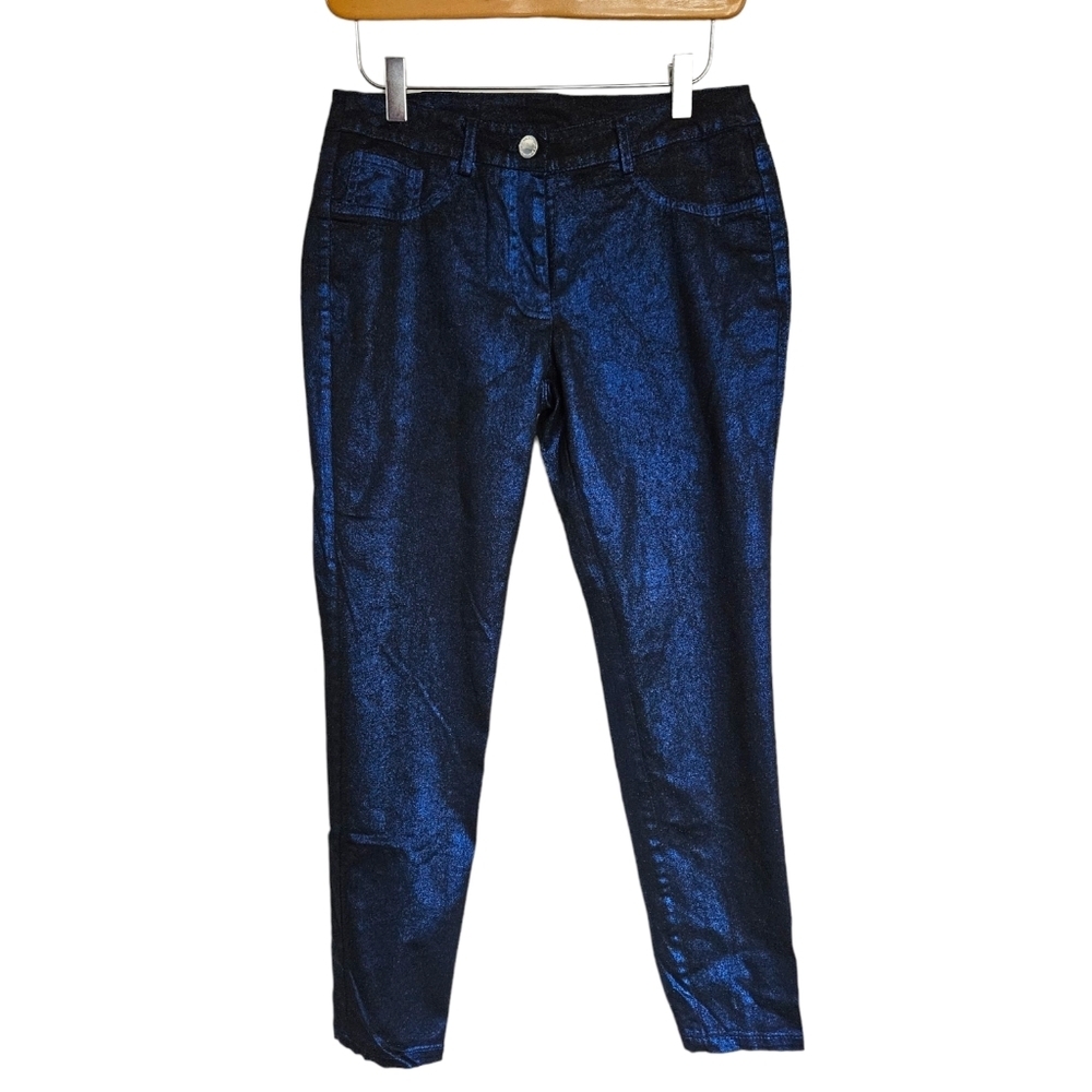Bianca Nygard metallic‎ blue glitter pants